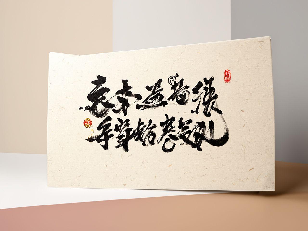 Composición bento de gran formato con letras fluidas, detalles ornamentales y textura de papel artesanal en estudio luminoso